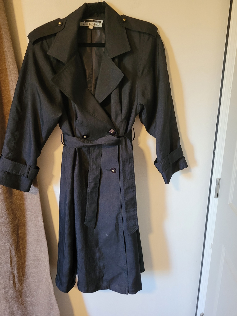 Apropos Black Trench Coat with Belt